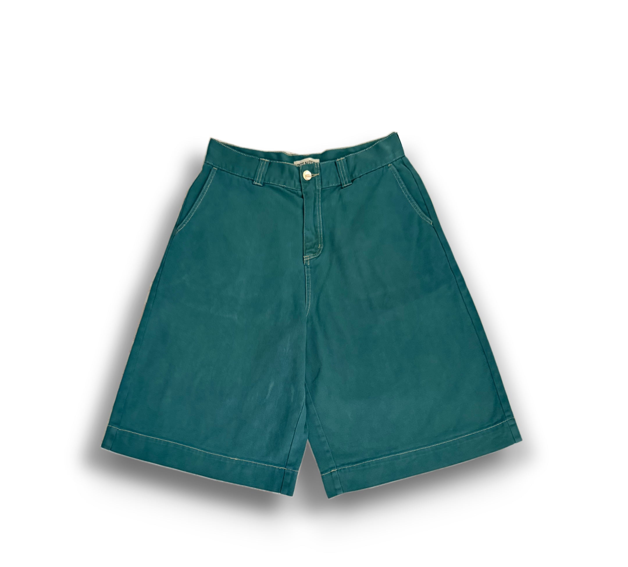 Twill Baggy Jorts (Avocado Green)
