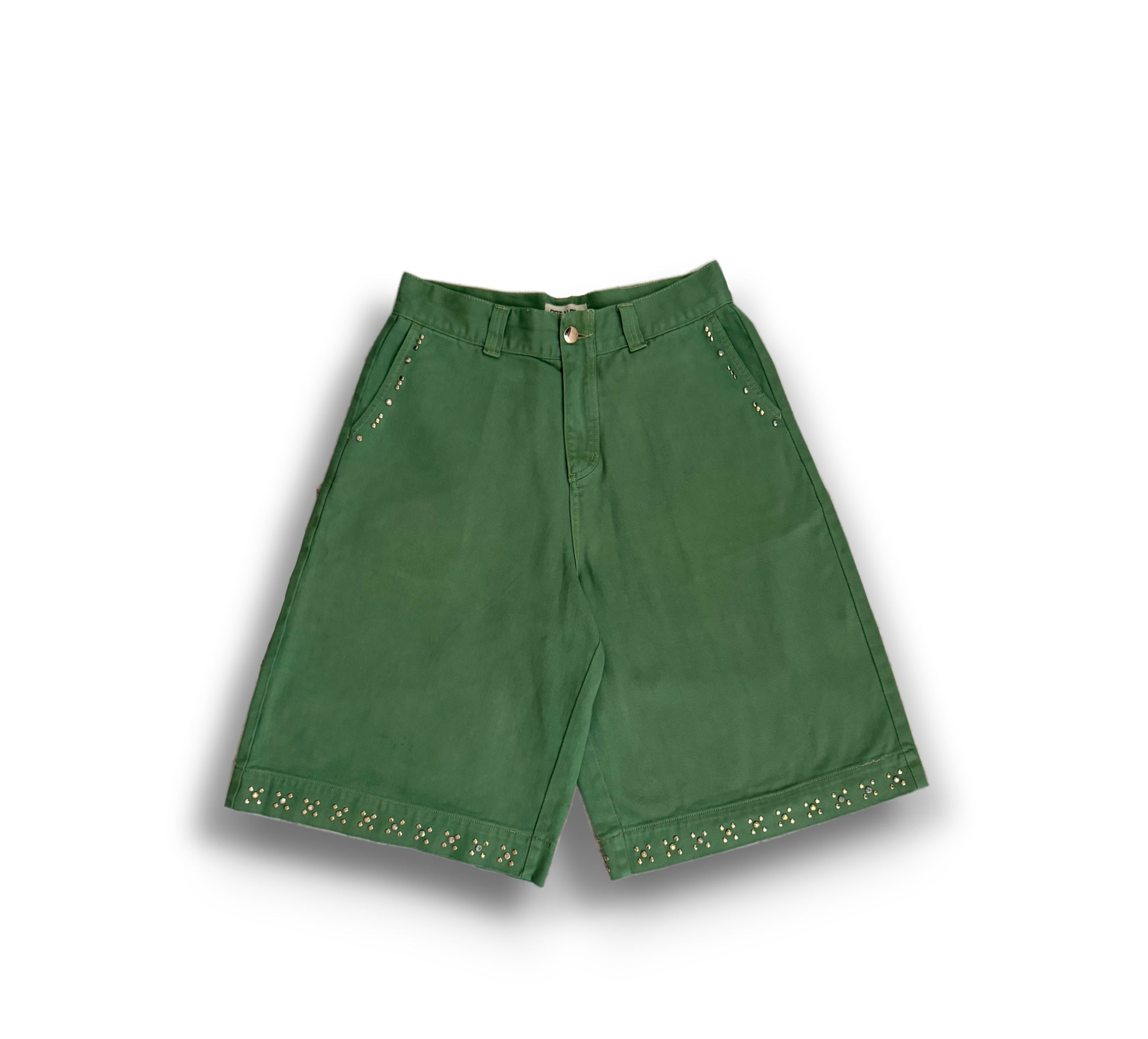 Twill Baggy Jorts (Pistachio Green)
